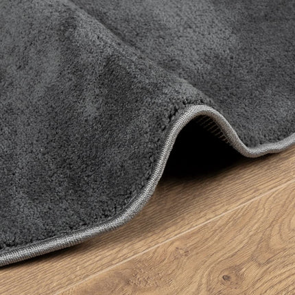 Matta OVIEDO kort lugg antracit Ø 120 cm