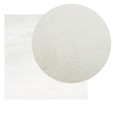 Matta OVIEDO kort lugg gräddvit 120x120 cm