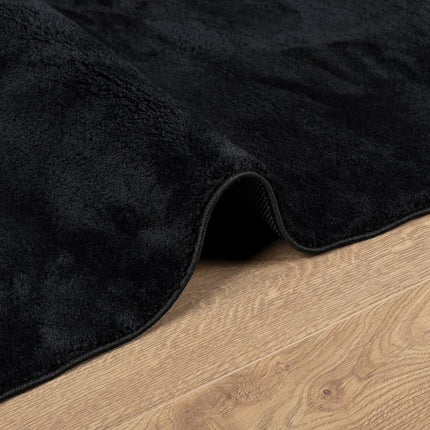 Matta OVIEDO kort lugg svart 120x120 cm