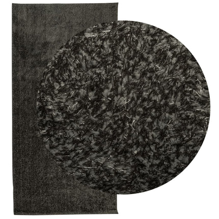 Matta ISTAN långluggad glansig antracit 100x200 cm