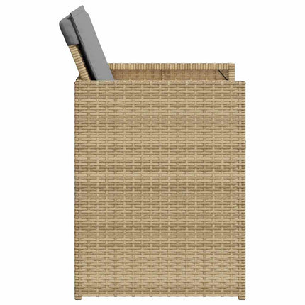 Trädgårdsstolar med dynor 4 st blandad beige konstrotting