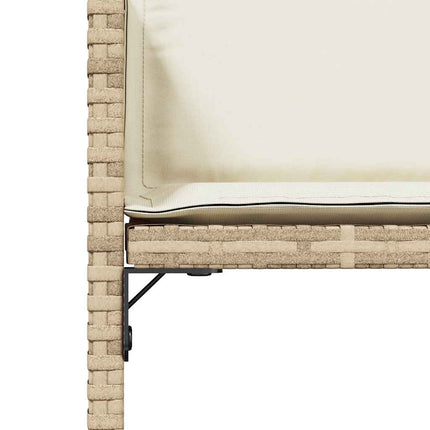 Trädgårdsstolar med dynor 4 st beige konstrotting