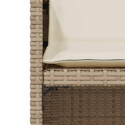 Bistrogrupp med dynor 3 delar beige konstrotting