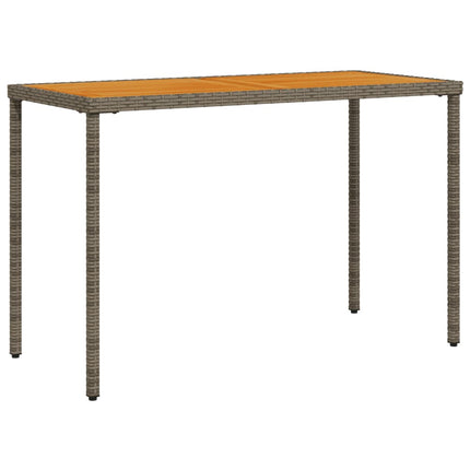 Trädgårdsbord med akaciaträ grå 115x54x74 cm konstrotting