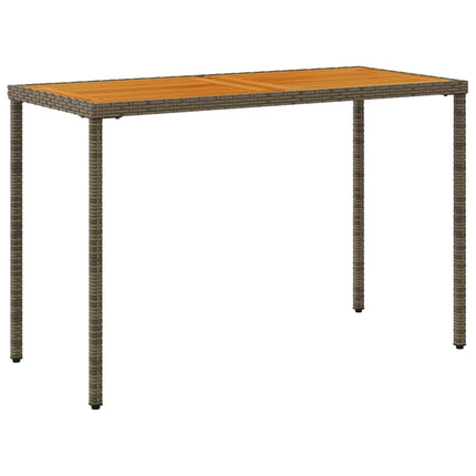 Trädgårdsbord med akaciaträ grå 115x54x74 cm konstrotting