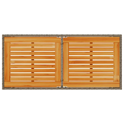 Trädgårdsbord med akaciaträ grå 115x54x74 cm konstrotting