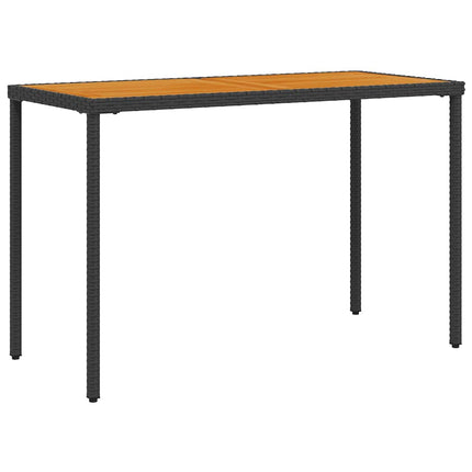 Trädgårdsbord med akaciaträ svart 115x54x74 cm konstrotting