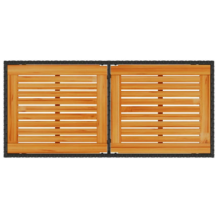 Trädgårdsbord med akaciaträ svart 115x54x74 cm konstrotting