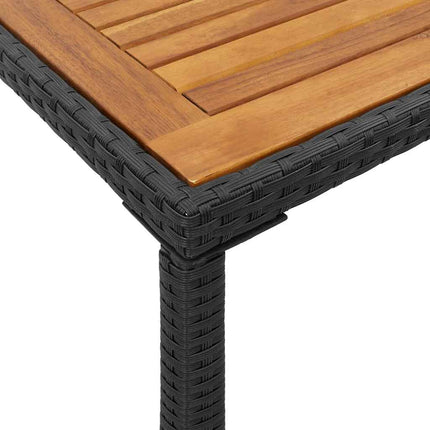 Trädgårdsbord med akaciaträ svart 115x54x74 cm konstrotting