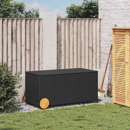 Dynbox på hjul svart 190L konstrottning