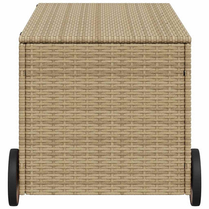 Dynbox med hjul blandad beige 190L konstrottning