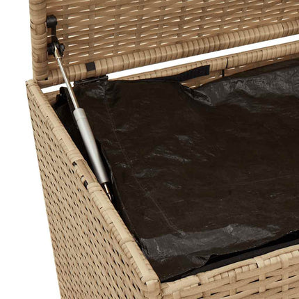 Dynbox med hjul blandad beige 190L konstrottning