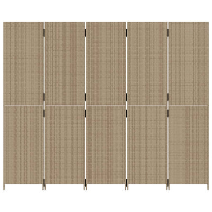 Rumsavdelare 5 paneler beige konstrottning