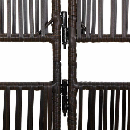 Rumsavdelare 3 paneler brun konstrottning