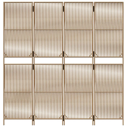 Rumsavdelare 4 paneler beige konstrottning