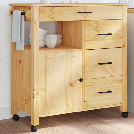 Köksvagn MONZA 84x40x88,5 cm massivt furu