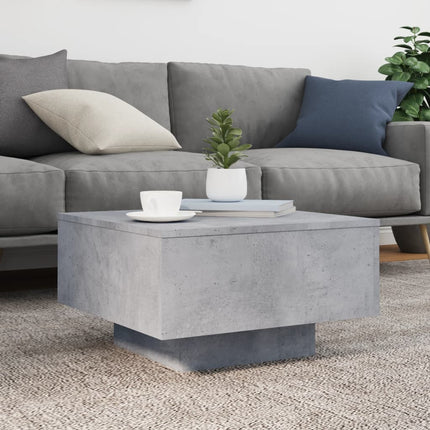 Soffbord betonggrå 55x55x31 cm konstruerat trä
