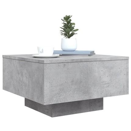 Soffbord betonggrå 55x55x31 cm konstruerat trä
