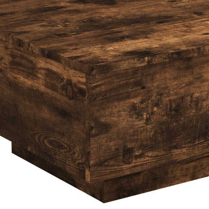 Soffbord rökfärgad ek 55x55x31 cm konstruerat trä