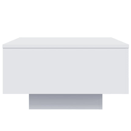Soffbord med LED vit 55x55x31 cm