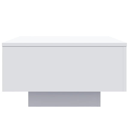 Soffbord med LED vit 55x55x31 cm
