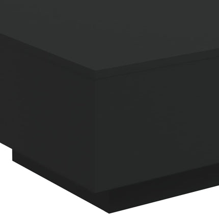 Soffbord med LED svart 55x55x31 cm