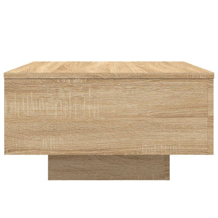 Soffbord med LED sonoma-ek 55x55x31 cm