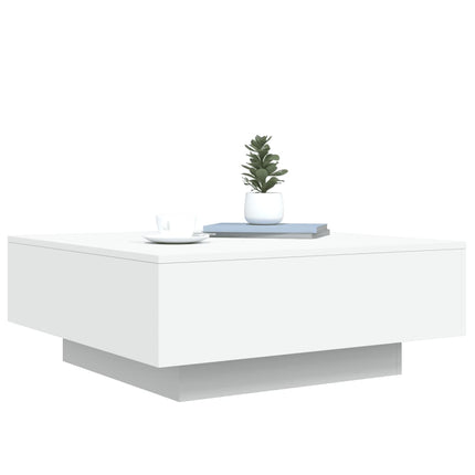 Soffbord vit 80x80x31 cm konstruerat trä