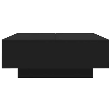 Soffbord svart 80x80x31 cm konstruerat trä