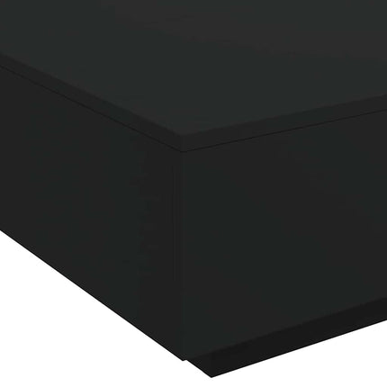 Soffbord svart 80x80x31 cm konstruerat trä