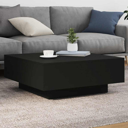 Soffbord svart 80x80x31 cm konstruerat trä