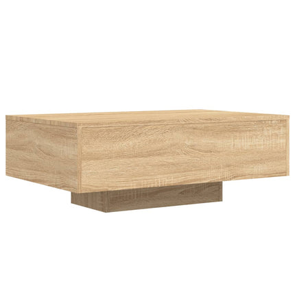 Soffbord med LED sonoma-ek 85x55x31 cm