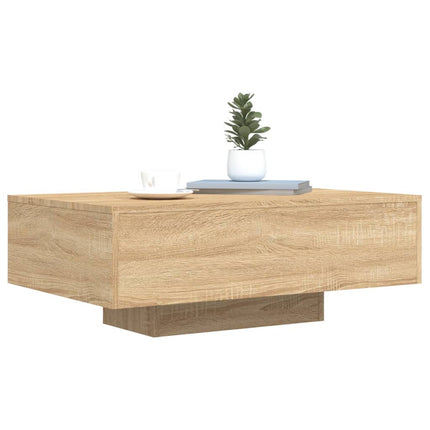 Soffbord med LED sonoma-ek 85x55x31 cm