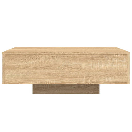 Soffbord med LED sonoma-ek 85x55x31 cm
