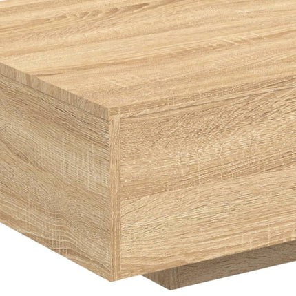 Soffbord med LED sonoma-ek 85x55x31 cm
