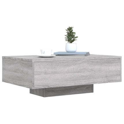 Soffbord med LED grå sonoma 85x55x31 cm