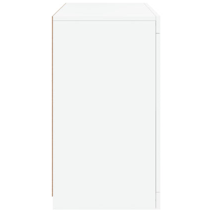 Skänk med LED-belysning vit 60,5x37x67 cm