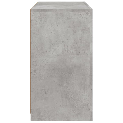 Skänk med LED-belysning betonggrå 60,5x37x67 cm