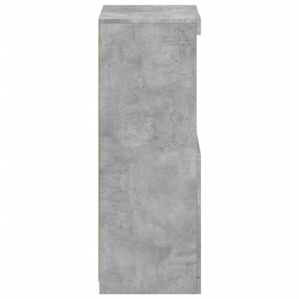 Skänk med LED-belysning betonggrå 41x37x100 cm