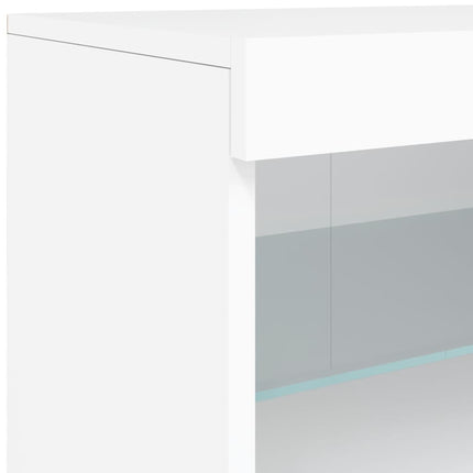 Skänk med LED-belysning vit 60x37x67 cm