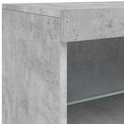 Skänk med LED-belysning betonggrå 60x37x67 cm