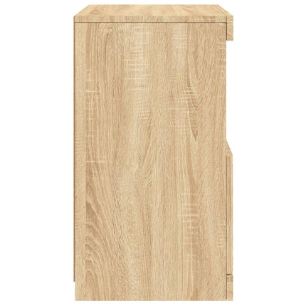 Skänk med LED-belysning sonoma-ek 41x37x67 cm