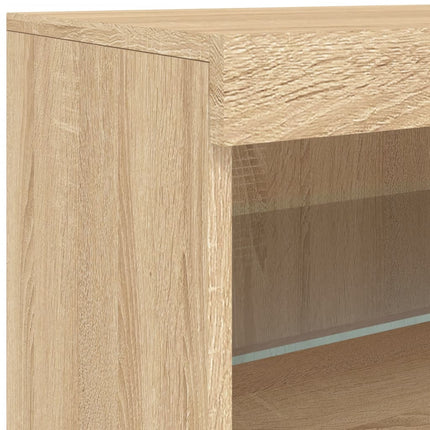 Skänk med LED-belysning sonoma-ek 41x37x67 cm
