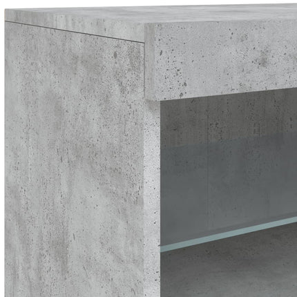 Skänk med LED-belysning betonggrå 41x37x67 cm
