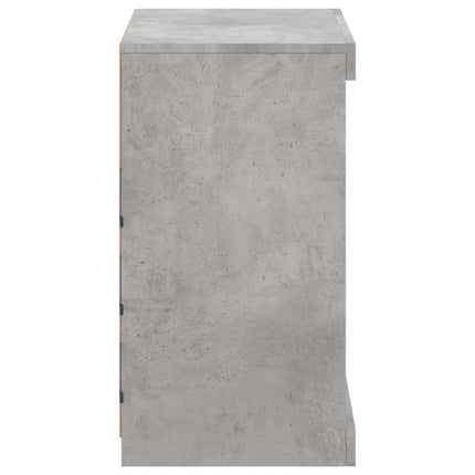 Skänk med LED-belysning betonggrå 60,5x37x67 cm