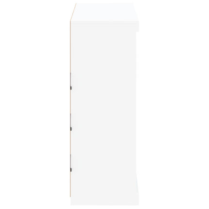 Skänk med LED-belysning vit 81x37x100 cm