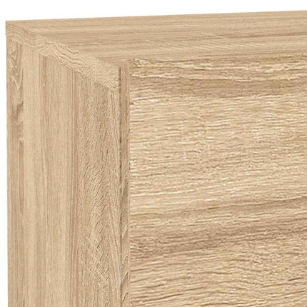 Sängbord med LED-belysning sonoma-ek 70x36x40,5 cm