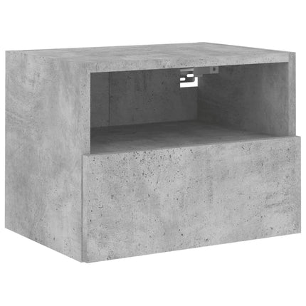 Väggmonterad tv-skåp 2 st betonggrå 40x30x30 cm konstruerat trä