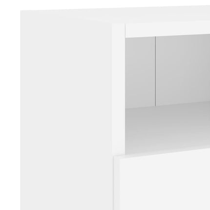 Väggmonterad tv-bänk vit 60x30x30 cm konstruerat trä