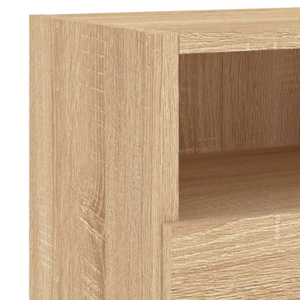 Väggmonterad tv-bänk 2 st sonoma-ek 60x30x30 cm konstruerat trä